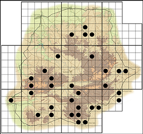 Eicochrysops messapus Waterberg distribution
